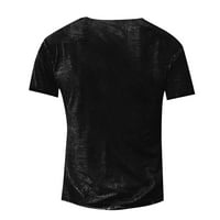 BEEYASO MENS majica T majice Grafički tekst Crni vojni zeleni bazen Tamno siva 3D štamparija Street