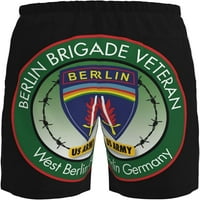 Muške berlinske brigade veteranske šorc kupaće kostime s džepovima plivajući trup plivajući trup plaža