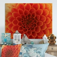 Art DesimanArt 'Narančasti apstraktne latice za cvijeće Nautičko i obalno drvo Zidno umjetnost - prirodno