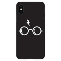 Case za razlikovanje za iPhone XS MA - Custom Ultra tanka tanka tvrda crna plastična plastična pokrivača - Naočale nadahnutim loncem