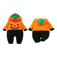 Qiylii Toddler Halloween Bodysuit, Applique Smiling Face s kapuljačom
