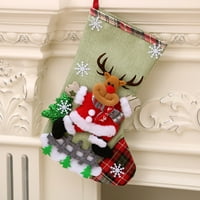 Dezsed viseći ukrasi čišćenje božićno drvce visi za zabavu Dr. Decre Santa čarapa plišane pletenje čarape