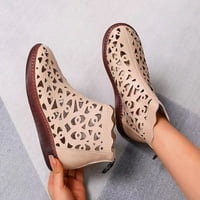 Aaiymets Udobne radne cipele za žene Business Casual Dame Fashion Solid Boja kožna šuplje čipke Ležerne