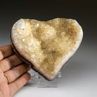 Citrine Crystal Cluster Heart iz Urugvaja