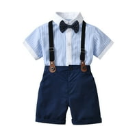 Vivianyo HD odjeća za dječake Čišćenje dječaka Dječačka odjeća Ljeto Kratki rukav TOP BIB kratke hlače