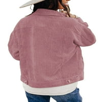 Grianlook žene otvorene prednje kardigan jakne casual dugih rukava kolum za kolumke na otvoreno vrijeme