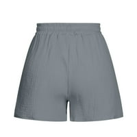OKBOP Atletski kratke hlače za žene Ljeto u boji Široka noga labava kratke hlače Bermuda Hlače Grey