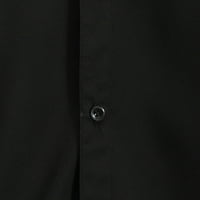 Dugi rukav za muškarce Muška modna casual Bronzing tiskana košulja dugih rukava Top majica Black L