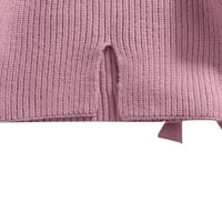 Toddler dojenčad Girls Pletene džempere Čvrsto boje dugih rukava rugačica za pulover Duks jesen zimska