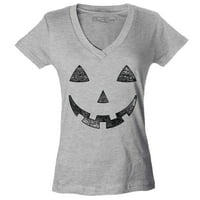 Shop4ever Ženski Jack O 'Lantern Halloween bundeve kostim Slim Fit V-izrez majica XX-Velika sportova