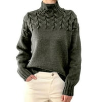 Pimfylm Ženski pulover Dugi pulover Dukseri se Dressy udobne sive m