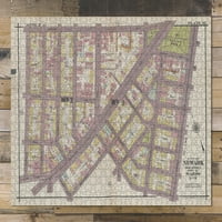 Puzzle - Mapa Newark, New Jersey ploča
