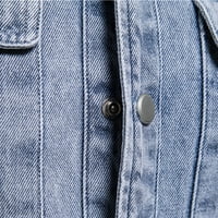 Muški gumb dolje majice dugih rukava bluza s majicom čvrstom print plavom m