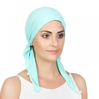 Žene turban hat modni muslimansku maramu Prethodna glava omotač unutrašnjih hidžab pamuk pamuk cherk karcino šešir pune boje