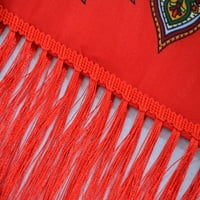 Zimski šal za žene čišćenje Ženska dama folk-prilagođena tiskani kravata Tassel Square Scal Wrap Shawl