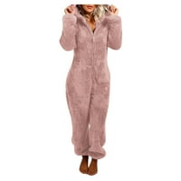 Jumpsuitsi za žene plus veličine casual solid comfy dugih rukava V-izrez za žene Modni labavi fit Pajama