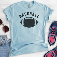 Baseball majica, unise ženska muška košulja, smiješna majica za bejzbol, smiješni fudbalski tee, ironični sportski tee, heather siva, 3x-velika