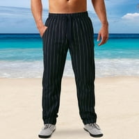 Muški proljetni i ljetni pinstripe pamučne i povremene sportske hlače