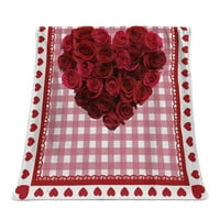 Valentine za ispisane pokrivače mekani mali klizač klima uređaj za valentinovo za Valentinovo za vjenčanje za vjenčanje Dayving Poklon