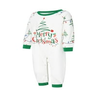 Diconna božićne pidžame za obiteljske vrhove dugih rukava + gudački svjetiljke za ispis pantalone postavljene