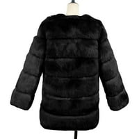 Lagana jakna za žene mokri izgled jakne žene zimske tople flaffy skraćene jakne od kaputa
