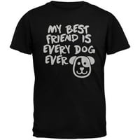 Moj najbolji prijatelj je svaki pas ikad crna omladinska majica - srednja