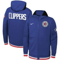 Mladi Nike Royal La Clippers Logo ShowTime performanse punog zip hoodie
