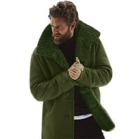 DTIDTPE jakna za jaknu Muške zimske ovčje jakne Topla vuna obložene jamnačke jakne kaput muški dugi