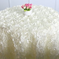 Okrugla 3D ruža tkanina za stolnjak za stol za stol za vjenčanje banket dekor zabave