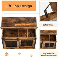 Velika drvena bradavica za kućne ljubimce drvene trake - krajnji stol s kliznim vratima za pse, mačke