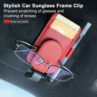 Fairnull Auto vizir Držač sunčane naočale magnetske FAU kožne sunčane naočale za olovke Klipovi klip