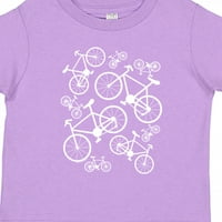 Inktastični bijeli veliki mali bicikli poklon dječaka malih dječaka ili majica mališana