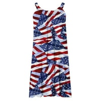 Fanxing 4. jula Žene kupaći kostim Poklopac haljina Ljetne ljubljenje Patriotske zvijezde Stripes Sendress