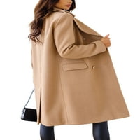 Hait ženski jakne dugih rukava s dugim rukavima dvostruka kožna odjeća za žene kaput kaput kardigan