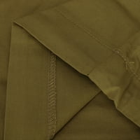 Modni casual čvrsti boje visokih struka teretnih hlača A-line labave širok džep za sušenje