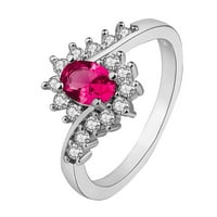 Prstenovi za žene Ženski prstenovi Srebrni Rhinestone prstenovi Žene prstenovi sjajni prstenovi za žene