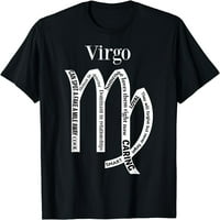 Virgo Traits Astrologija Zodijak Znak Horoskop majica Crna 4x-velika