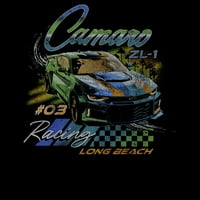 Junior's General Motors Camaro Long Beach Racing Grafički grafički tee crni veliki