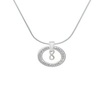 Delight nakit silvertone mini beskonačnosti Potpišite srebrnu tonsku klasu ogrlice od prstena, 18