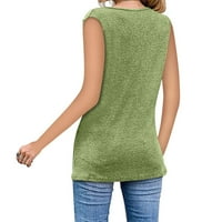 Rollbacks Pulover opuštene majice za ženski prsluk bez rukava za žene casual djevojke bluze Tunic tee