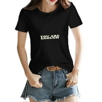 Modna majica za žensku žensku majicu sa uhvatnom sloganom grafikom - mekom i svestranom