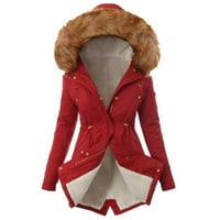 Symoidni ženski kaputi i jakne s kapuljačom topla jakna zimska čvrsto zakretač kaputa sa kapuljačom