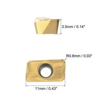 Uxcell apmt1135pder-xm CNC tokari za indeks k karbid umetci za okretanje žute boje