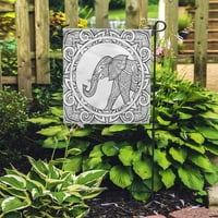 Stranica za bojanje slona u Mandali Rezervirajte za odrasle i starije vrtnu zastavu Dekorativna zastava