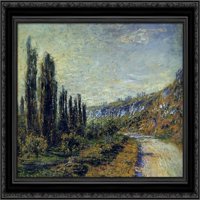 Put od vetheuil crna ukrašena drva ugrađena platna umjetnost Monetom, Claude