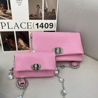 Toyella sjajna dijamantna rezana ženska torba za ženska torba ružičasta mala