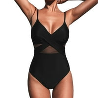 aiyuq.u Dame Ljeto SOLID Boja Suspender Backless Modni proljetni kupaći kostim