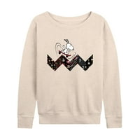 Kikiriki - Snoopy klizanje - ženski lagani francuski pulover Terryja