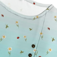 Plus sizene Žene vrhovi Daisy Flower 3D ispisana bluza ljetna odjeća