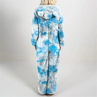 Wozhidase Toughsuits za žene Žene Dugih rukava sa kapuljačom Pajamas Casual Winter Warm Rompe Sleep